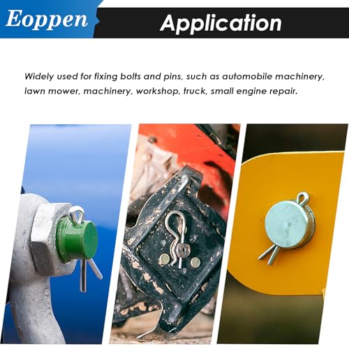 132Pcs Clevis Pin Cotter Pin Hair Pin Assortment Kit - 304 Stainless Steel 15 Sizes Cotter Pin & R Clips Pin Zinc-Plated Single Hole Flat Head Clevis Pins 132Pcs - 15 Sizes