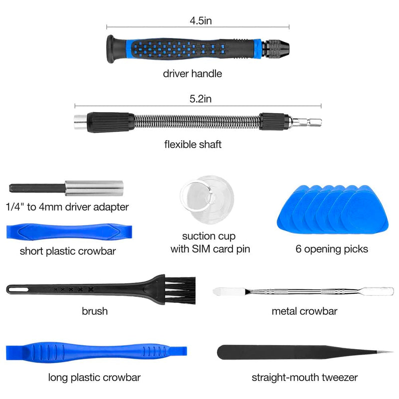 126 in 1 Precision Screwdriver Set with 111 Bits Magnetic Driver Kit Professional Electronics Repair Tool Kit Compatible For Repair Computer, PC, MacBook, Laptop, Tablet, iPhone, Xbox