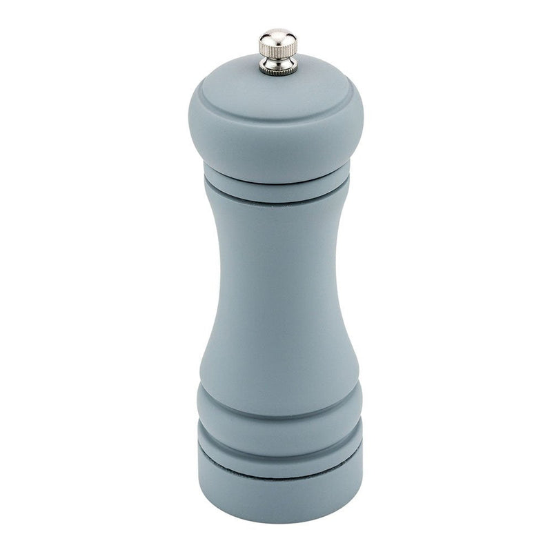Restaurantware 6-IN Classic French Pepper Mill: Perfect for Restaurants Cafes and Catered Events - Adjustable Coarseness Pepper Grinder - Matte Gray Environment-Friendly Rubberwood - 1-CT 6"