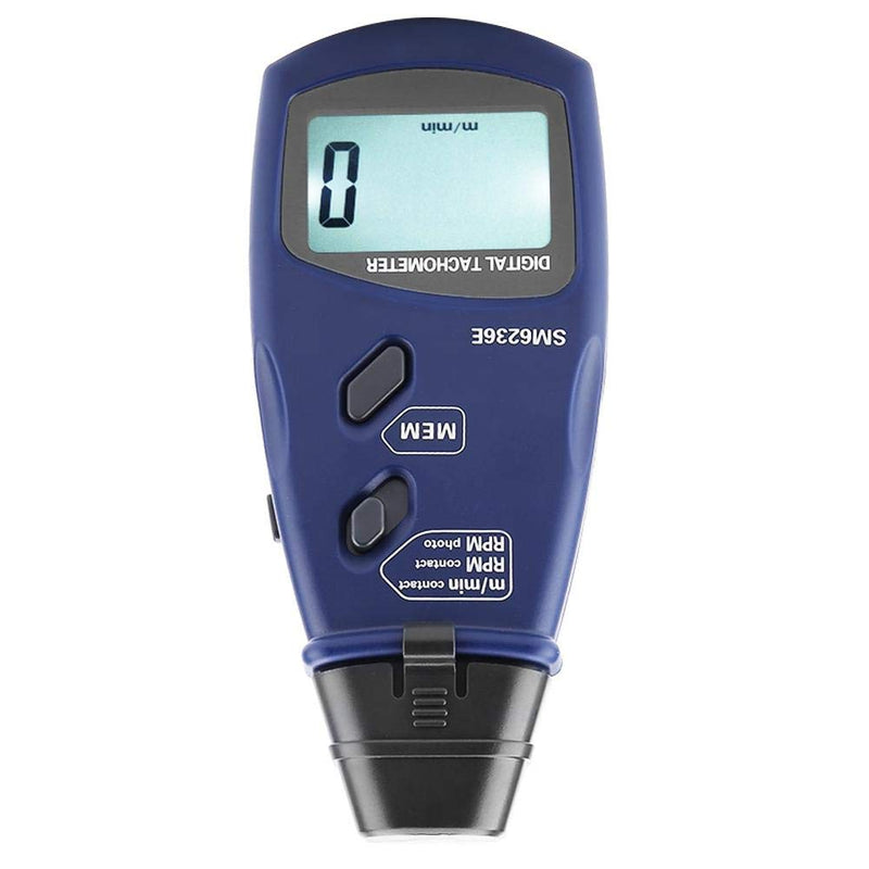 Digital Tachometer, SM6236E Handheld Laser/Contact Tachometer 5 Digits 18 mm Digital LCD Tach Rotation Meter Tester Tachometer Kit
