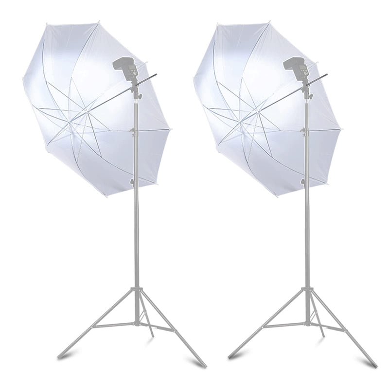 2 Pack Photography Umbrella Lighting Kit, 2 * 43inch Translucent White Soft Umbrella for Studio/Outdoor Photo and Video Lighting Accessories (2 Pack (2X 43 White)) 2 pack-white