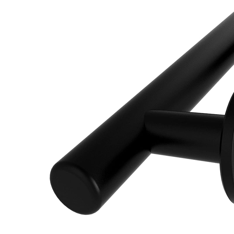 2 Pack Modern 9.5" Sliding Barn Door Pull Handle with Flush Hardware Set Rustic Design Black Powder Coated Finish, Anti-Rust, Heavy Duty Both Side Handles Design