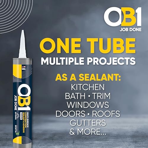 OB1 Universal Caulk Sealant & Adhesive White 10.1oz - 1 Cartridge