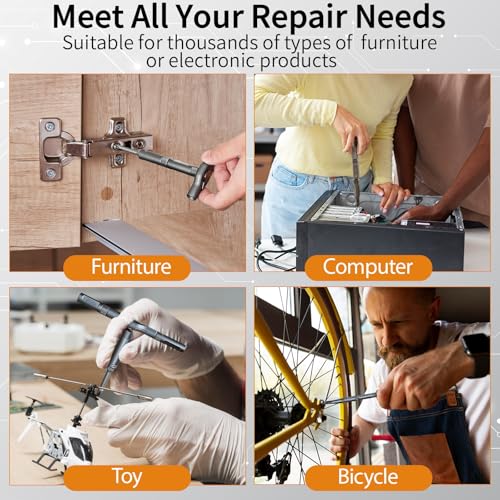 42 in 1 Magnetic Ratchet Screwdriver Set, Multi Bit DIY Magnetic Screwdriver Set with Detachable Ratchet Handle, Portable Precision Repair Tool Kit for Furniture, Electronics, Bicycle New Tools 2026 42 in 1