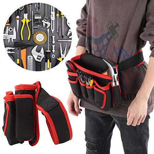 Tool Belts for Men, Sturdy Polyester Tool Pouch Holster Large Capacity Multi Pocket Belt Bag, for Organized Electricians Carpenters Screwdrivers Wrench Pliers