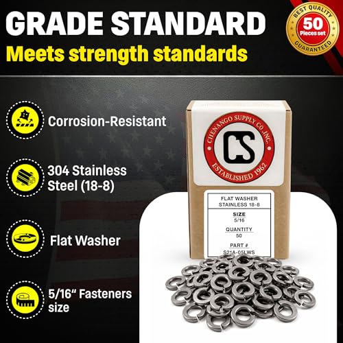 Chenango Supply 5/16 Stainless Lock Washers 5/16 Lockwashers