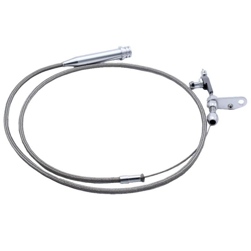 Transmission Kick Down Cable For GM 700-R4 Chevy Pontiac Oldsmobile Buick Etc, Stainless Steel Braided SBC BBC Transmission Detent Kickdown Wiring Kit