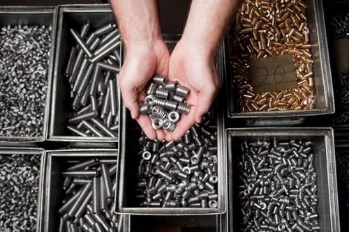 Made in DE Threaded Steel Insert (50 pcs.) with hex Drive and Sealing Collar M6 Internal Thread (d), 12mm Diameter (D) X 12mm Length (L) Works Best in All Wood Materials and substrates