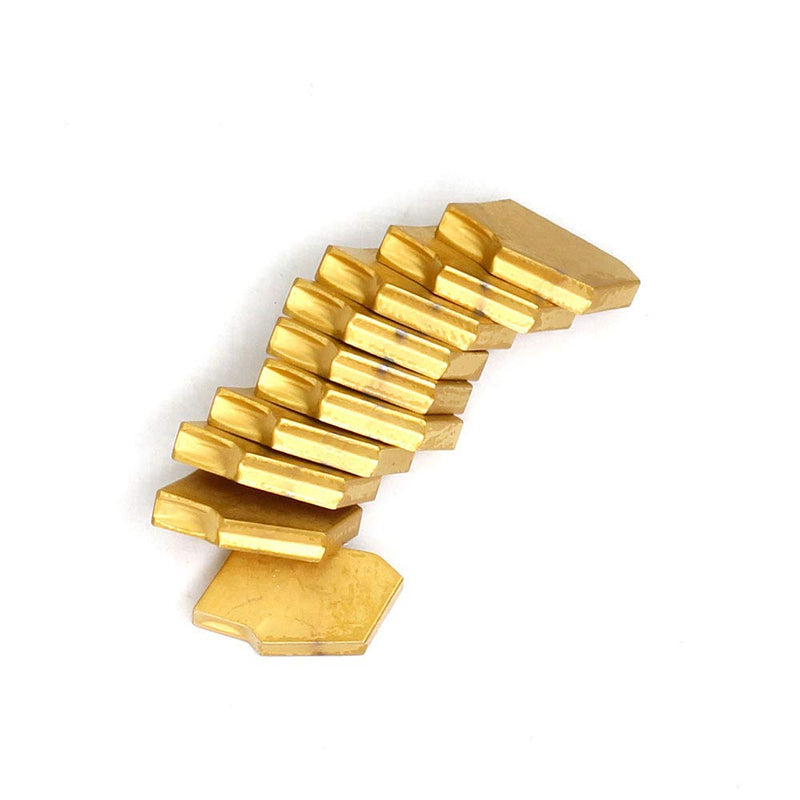 GTN-2 QC1402 OSCARBIDE TiN Grooving Inserts 10Pcs for Lathe Cut-Off | Carbide Cutters | TiN Coated for Wear Resistance | For Steel & Stainless Steel | Precision Ground | Long-Lasting Performance