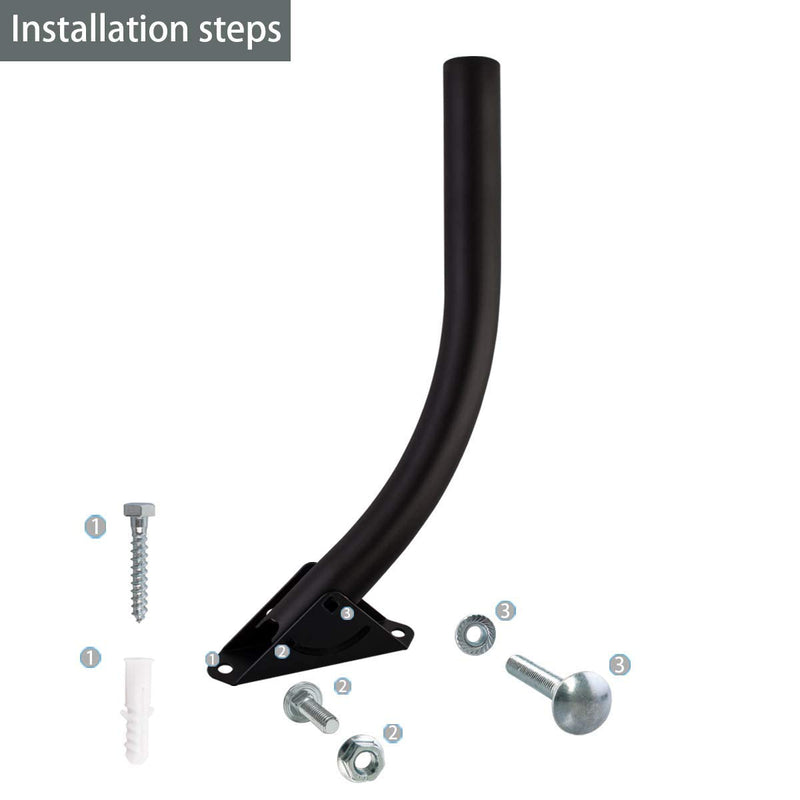 Antenna Mount - 1 BY ONE Attic Adjustable Weather Proof Outdoor TV Antenna Mounting Pole Universal Mount Brackets - Easy Installation, Solid Structure - Perfect for Weather Station System 1byone mount pole