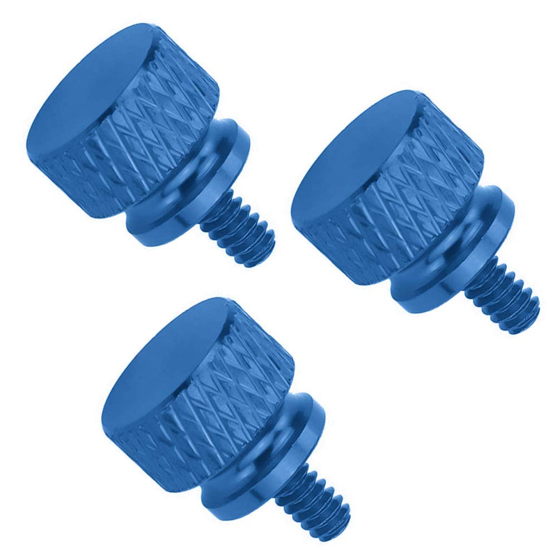10-pcs Anodized Aluminum Computer Case Thumbscrews (6-32 Thread) for Computer Cover/Power Supply/PCI Slots/Hard Drives DIY Personality Modification & beautification (Sky Blue)