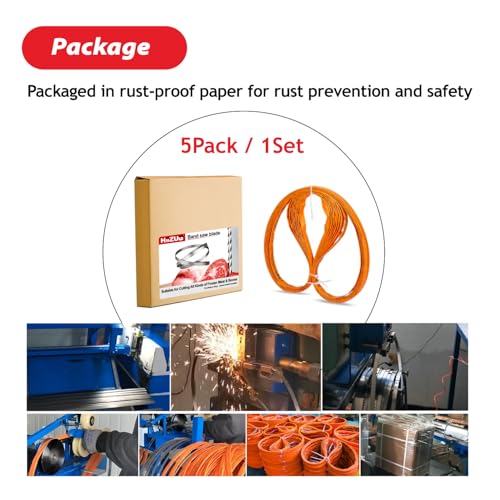65-Inch Meat Band Saw Blades 3TPI (5 Pack) for Cutting Bone-in Meat or Frozen Meat, Compatible with Avantco-EMBS65SS KWS-B-210 Vevor-JG-210/JG-210C/HR-250, 65" x 5/8" x 0.02" 3 65-Inch