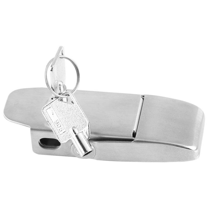 Stainless Steel Spring Toggle Latch Hasp Clamp Cabinet Locking Tool Hardware with Two Keys,Hasp Lock - Twist Knob Keyed Locking Hasp for Small Doors, Cabinets and More