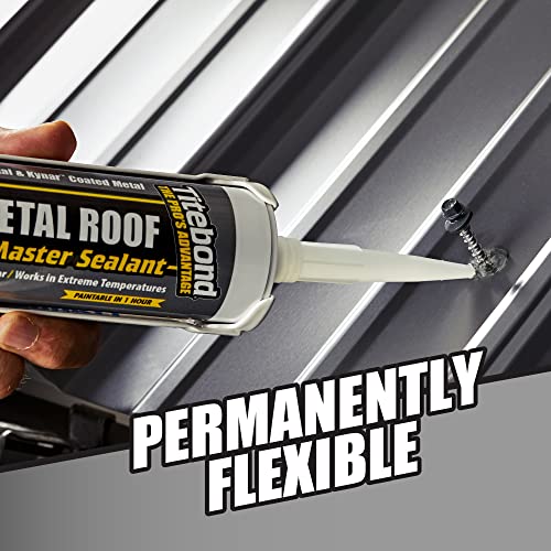 Titebond WeatherMaster Metal Roof Sealant, Beige – Premium Polymer Caulk for Aluminum, Copper, Galvanized Steel & Coated Metals, UV-Resistant – 61621, 9.5 Oz. Cartridge 9.5 Oz. 61621, Beige
