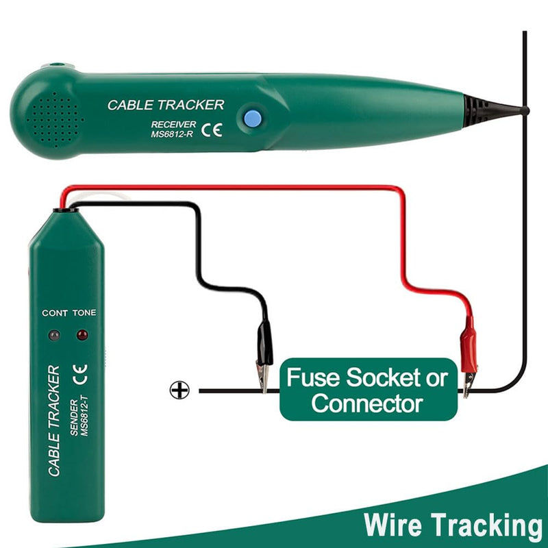 Tone Generator and Probe kit, Automotive Electrical Wire Tracer, Dead Circuit Tracer, Continuity Tester Open Finder for Diyer, Beginners, RJ45 Network RJ11 Telephone Line Tester