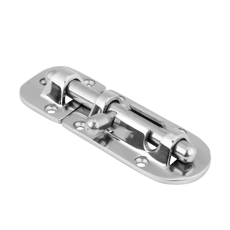 Acouto Boat Door Lock Boat Bar Security Sliding Lock Heavy Duty Marine Boat Door Window Lock Slide Bolt Clasp 316 Stainless Steel(110mm)