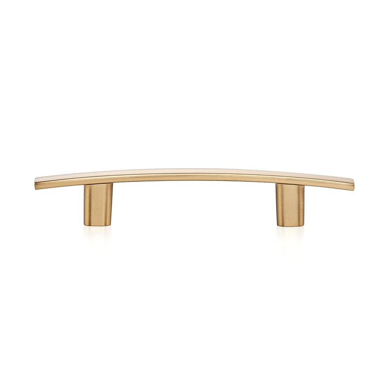 Ravinte 10 Pack Solid 3 Inch Hole Center Cruved Bar Cabinet Handles 5-3/16” Length Kitchen Cabinet Pulls Black Drawer Pulls Kitchen Hardware Champagne Bronze Dresser Pulls for Cupboard