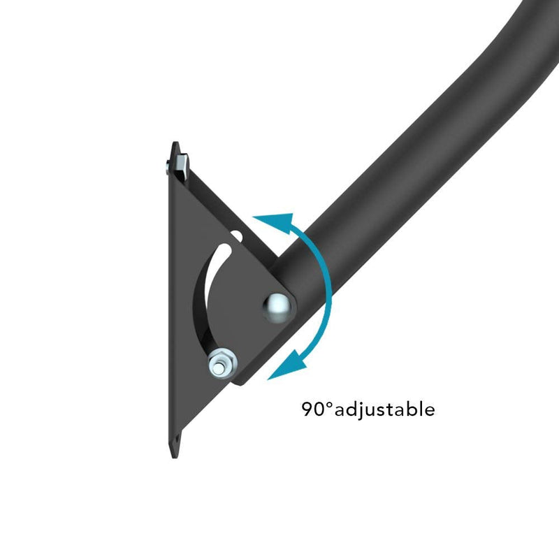 ANTOP Adjustable Outdoor/Attic TV Antenna Mount Pole, Stainless Painting 13 inch Arm Length, Reversible, Lightweight, Waterproof, Easy Installation