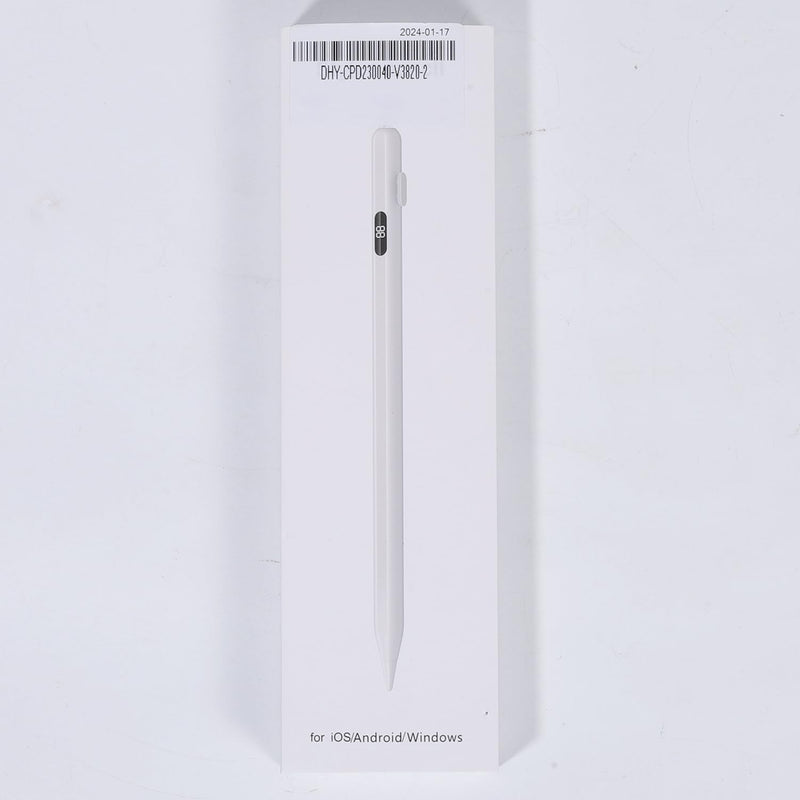 MoKo Stylus Pen for Touch Screen, Active Universal Stylus Pen Compatible with iPad/iPhone/Samsung/Lenovo/Xiaomi and Other iOS/Android Smartphone and Tablet Devices Tablet Pen with Power Display, White
