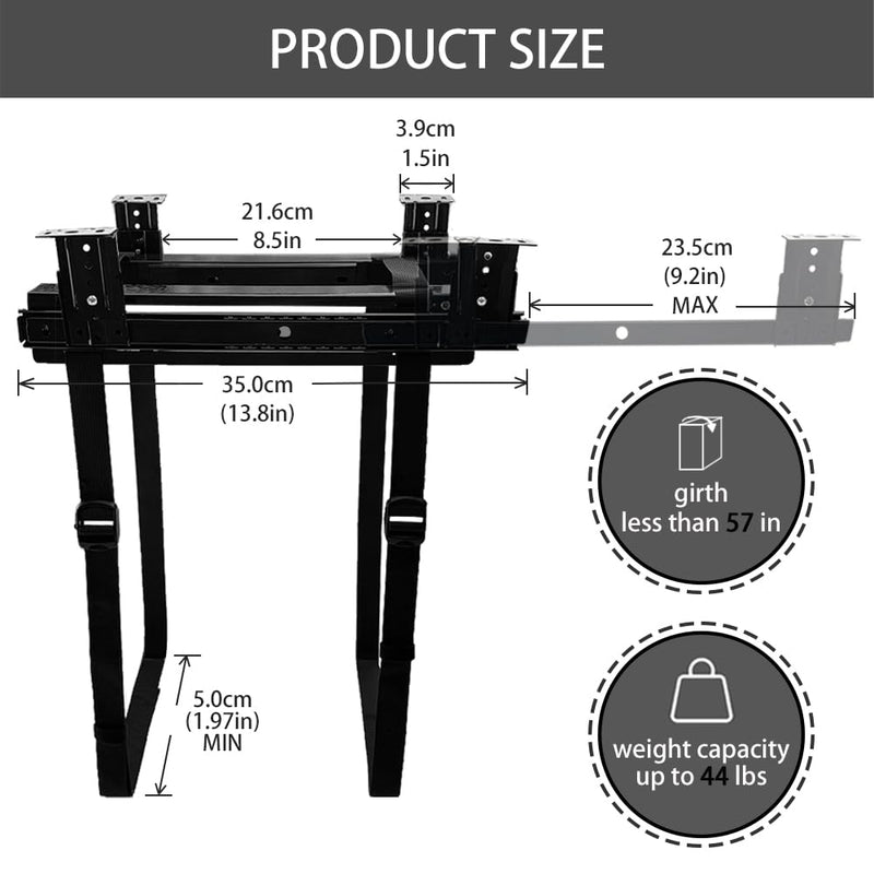 Under Desk Slide Out PC Mount with Anti-Scratch Sponge, Adjustable CPU Holder Bracket for Computer Tower (Black (Slide Access)) Black (Slide Access)