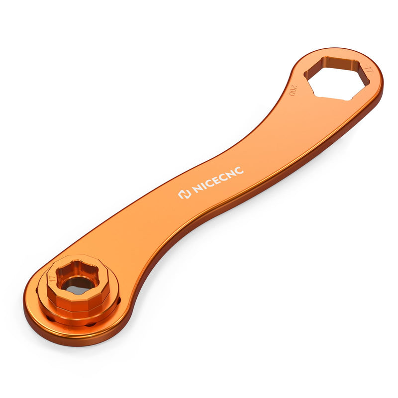 NICECNC Motorcycle Wheel Removal Tool 17X27X32mm Axle Wrench Spanner Compatible with KTM 125-1290 EXC EXCF XC XCW XCF SX SXF Adventure DUKE LC4 SUPERMOTO 1998-2022,See fitment Orange
