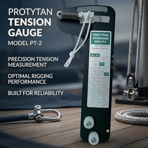 PT-2 Sailboat Rigging Tension Gauge, 3/16, 7/32, 1/4 in, 2000 lb