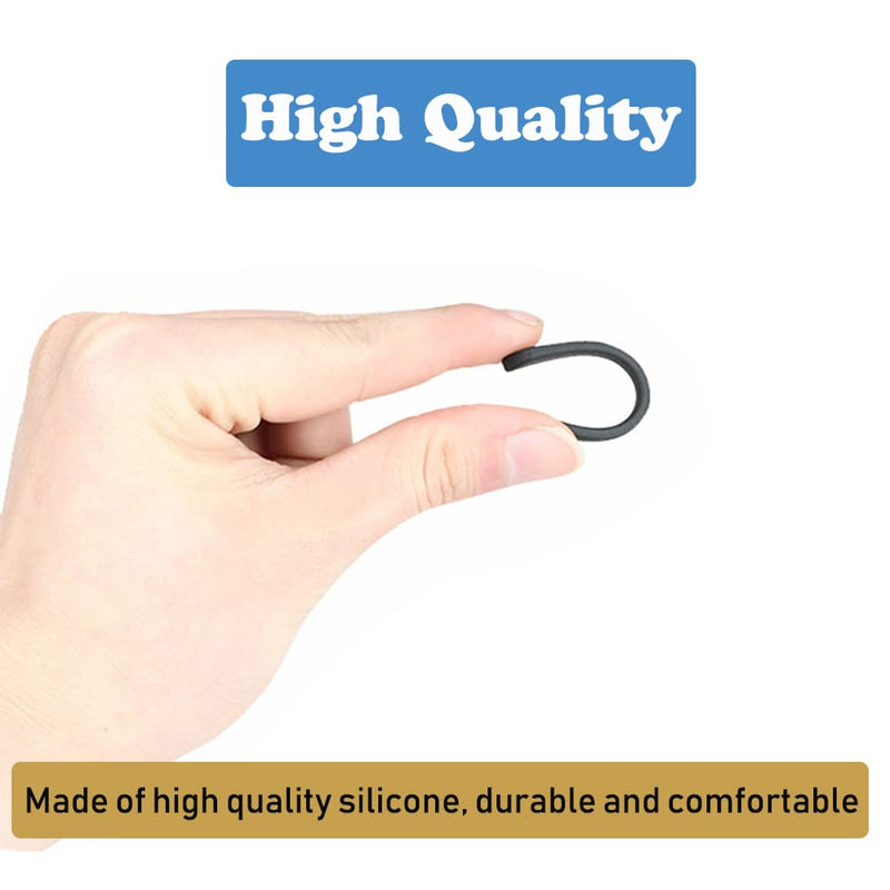 Eyeglass Replacement Temples, Silicone Glasses End Tips Ear Sock Sleeve for Thin Metal Eyeglass Legs,8 Pairs Black