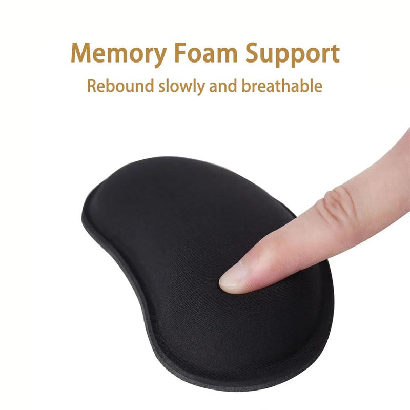 Wrist Rest for Mouse, Ergonomic Memory Foam Wrist Cushion Support Pad, Mouse Wrist Pad with Non-Slip Base for Typing Pain Relief, Office, Home, Gaming, Computer, Black