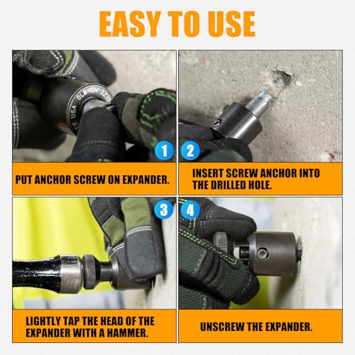 RANSOTO 870 Screw Anchor Expander Hollow Wall Set Tool Compatible with Greenlee 84305 Power Drill Part Caulking Anchor Size 3/8"-16 (Pack of 2) 3/8"-16 (Pack of 2)