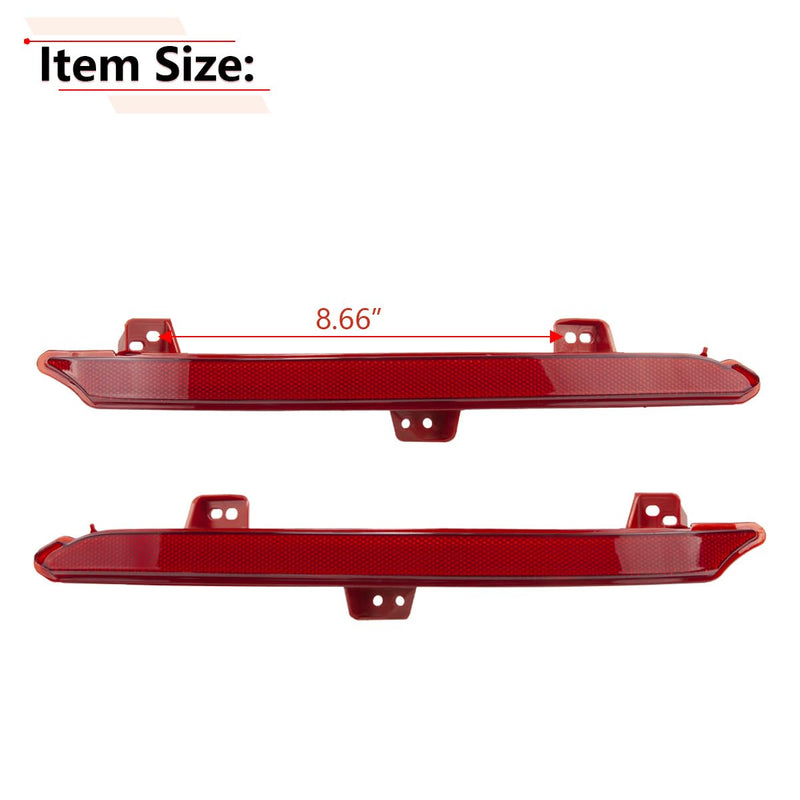 RLB-HILON Rear Bumper Reflector Compatible with Honda Accord 2018 2019 2020 2021 2022 Year, for HO1184113 HO1185113 33555-TVA-A01 33505-TVA-A01, for Driver and Passenger Side