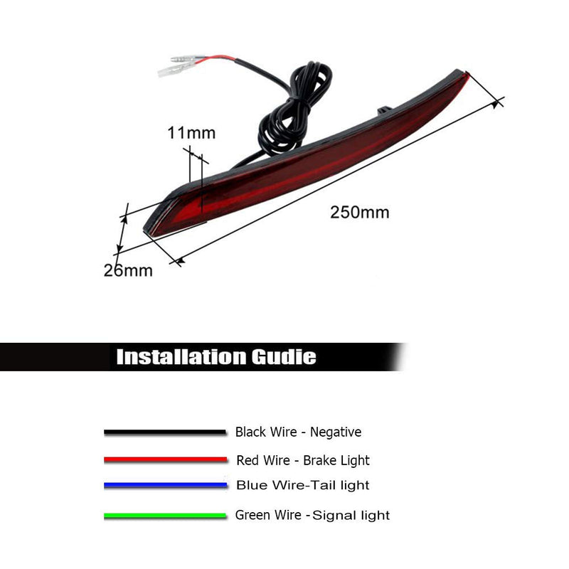 3D Optic Red LED Rear Bumper Reflector Turn Signal Brake Tail Lights Lamps for 2013 2014 2015 2016 2017 2018 Ford Fusion Mondeo 2 Pack