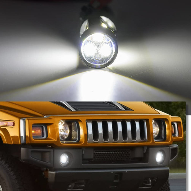 NJSBYL H2 LED Daytime Running Lamps for H-ummer H2 2003 2004 2005 2006 2007 2008 2009 DRL Position Bulbs 21 SMD Chipsets 1200 Lumens Xenon White LED Driving Running Lights