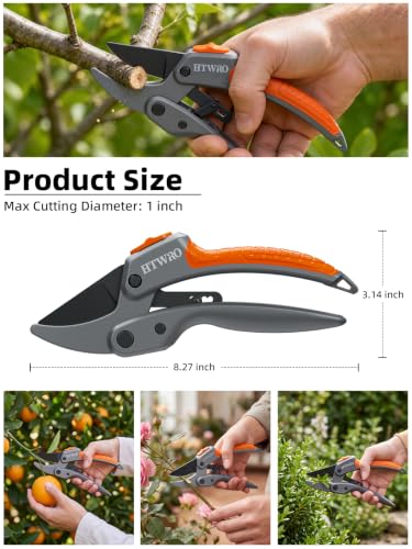 Heavy‑Duty Ratchet Pruning Shears,Hand Secateurs for Garden Work