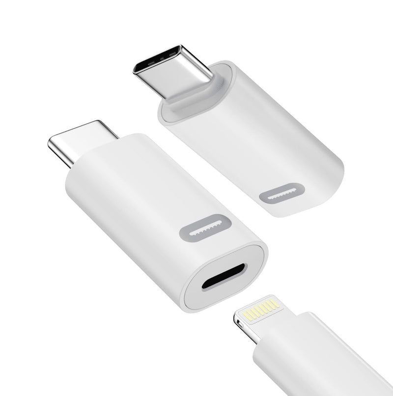 iPhone 15 Charging Adapter,2 Pack MFi Certified USB C Male to Lightning Female Connector Type-C to 8 Pin PD Fast Charging Converter Data Sync for iPhone 15 15 Pro Max 15 Plus iPad Galaxy Pixel