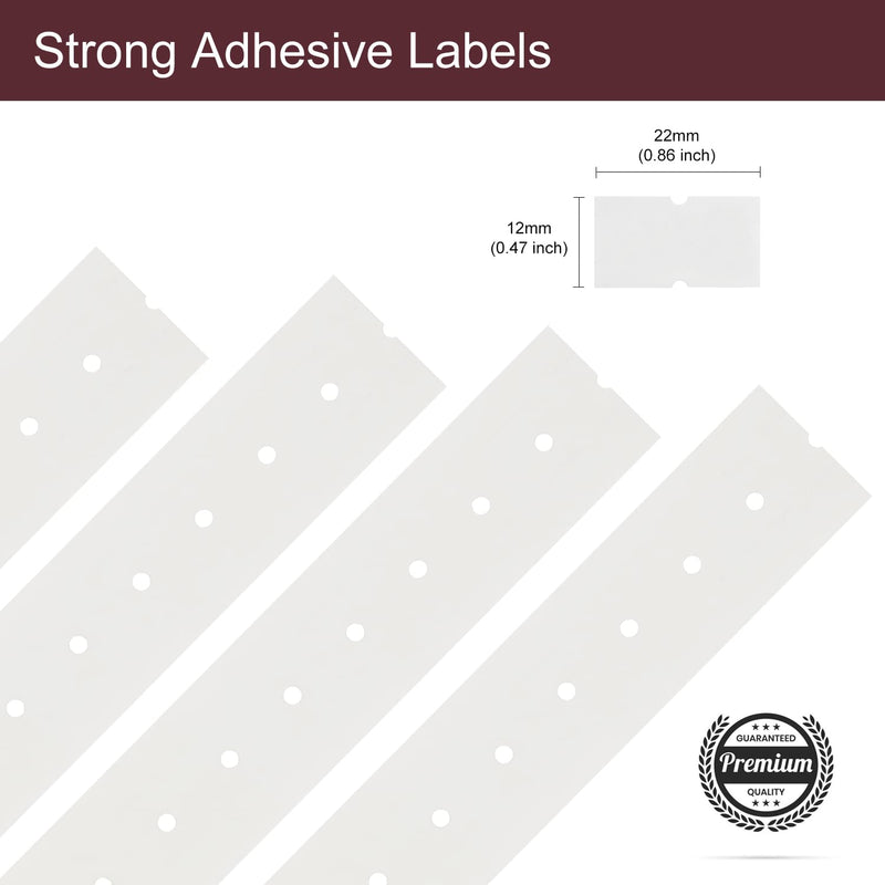 Motex 1 Line Labels - 10,000 White Blank Price and Date Gun Labels, Fits Perco 1 Line Price and Date Guns and MX-5500 10 Rolls