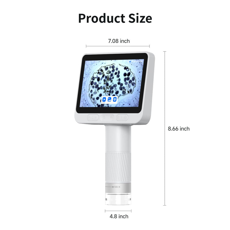 Microscope for Kids, Kids Microscope with 4.0" IPS Screen, Portable Digital Pocket Microscope for Kids 8-12, Miniscope Kids Compatible with iPhone Android Computer BEAVERLAB-M2C White