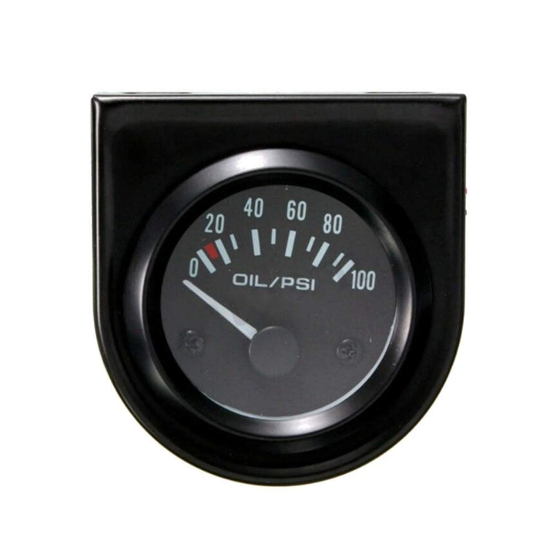 ESUPPORT Universal Car 2" 52mm Pointer Oil Press Pressure Gauge Meter Celsius White LED Light Indicator Display Electrical Oil Press Gauge
