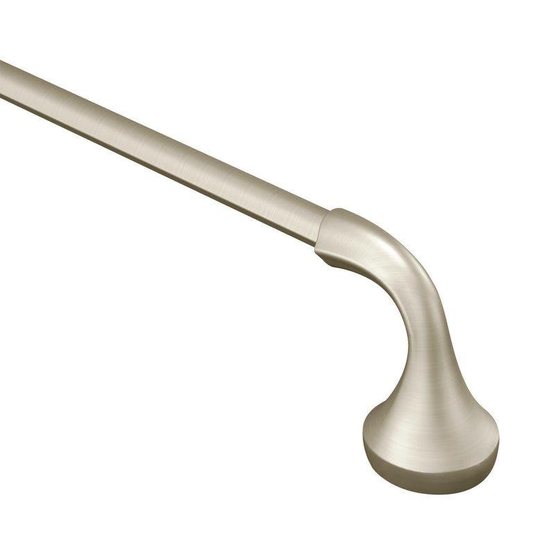 Moen YB2824BN Eva Collection Transitional 24-Inch Bathroom Single Towel Bar, Brushed Nickel 24 Inch 24" Towel Bar