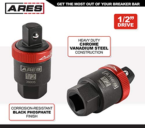 ARES 36005 1/2-In Drive Ratcheting Breaker Bar Adapter - Reversible 1/2-Inch Drive