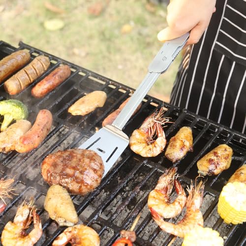 ROXON 6-in-1 Grill Tools Set, Metal Griddle Accessories Kit for Blackstone Green