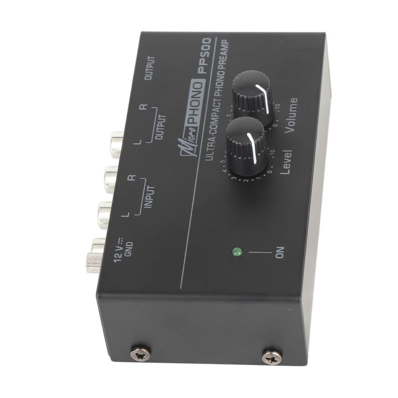 SUNGOOYUE Phono Preamp, Ultra Low Noise RIAA Equalized Turntable Preamplifier with and 1/4in Outputs for Record Player and Hi Fi Audio System (US Plug) US Plug