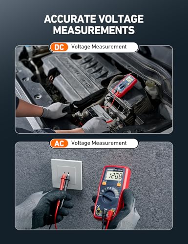 AstroAI DM130B Multimeter, 4000 Counts, Auto-Ranging, Capacitance Testing (Pack of 2)