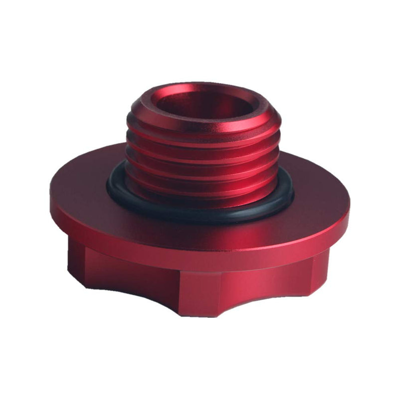 DEWHEL Billet Aluminum Oil Fill Cap for 1999-2010 Ford Powerstroke Diesel 6.0L 7.3L 6.4L (Red) Red