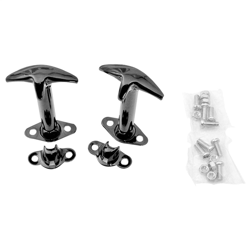 Rugged Ridge | Hood Catch Kit, Black | 11210.01 | Fits 1941-1995 Jeep CJ & Wrangler YJ