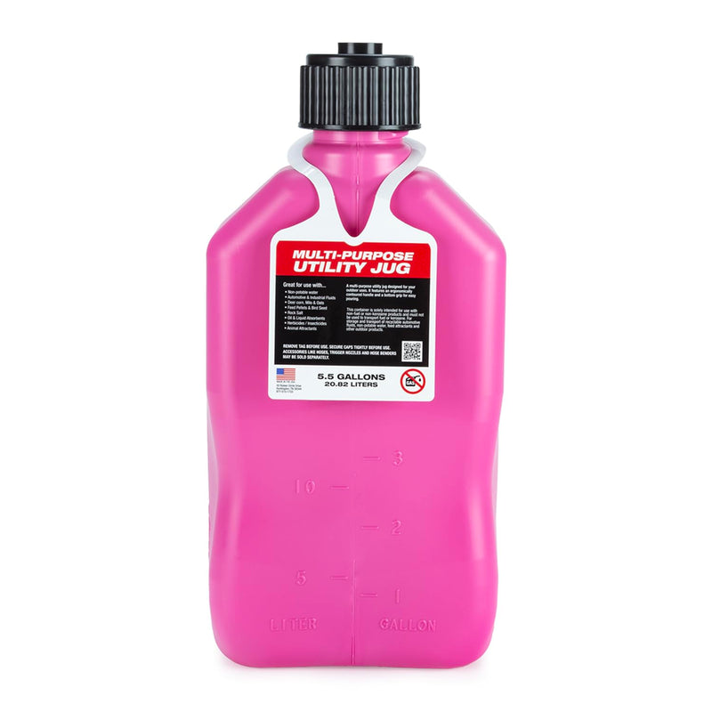 VP Racing 5.5 Gallon Square Motorsport Utility Container Pink with Deluxe Filler Hose