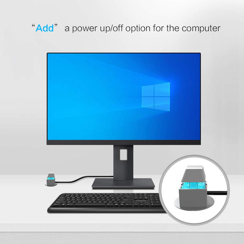 DKE Power Supply Control Adapter Cable 2M External PC Power Button ATX Desktop Computer Case Motherboard Switch On Off Power SW Cables White