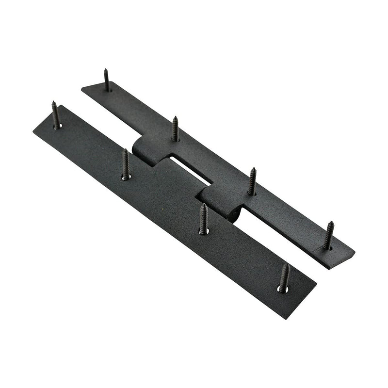 Renovators Supply Manufacturing H Cabinet Hinges 7 in. Black Wrought Iron Kitchen Cabinet Hinge with Hardware Pack of 4