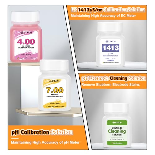 pH 4.00 7.00 &EC 1413μS Conductivity Calibration Solution, Each 50ml