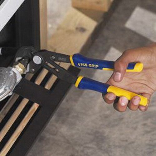 IRWIN VISE-GRIP Tools GrooveLock Pliers, V Jaw, 6-inch (4935351), Black, Blue Yellow, Silver, 6" Regular Pliers