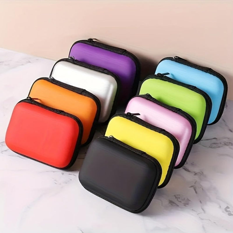 Multi-Functional Storage Bag, Waterproof Hard Case for Headphones, Hard Disk, Camera Accessories & USB Cables, Portable Electronic Organizer Red